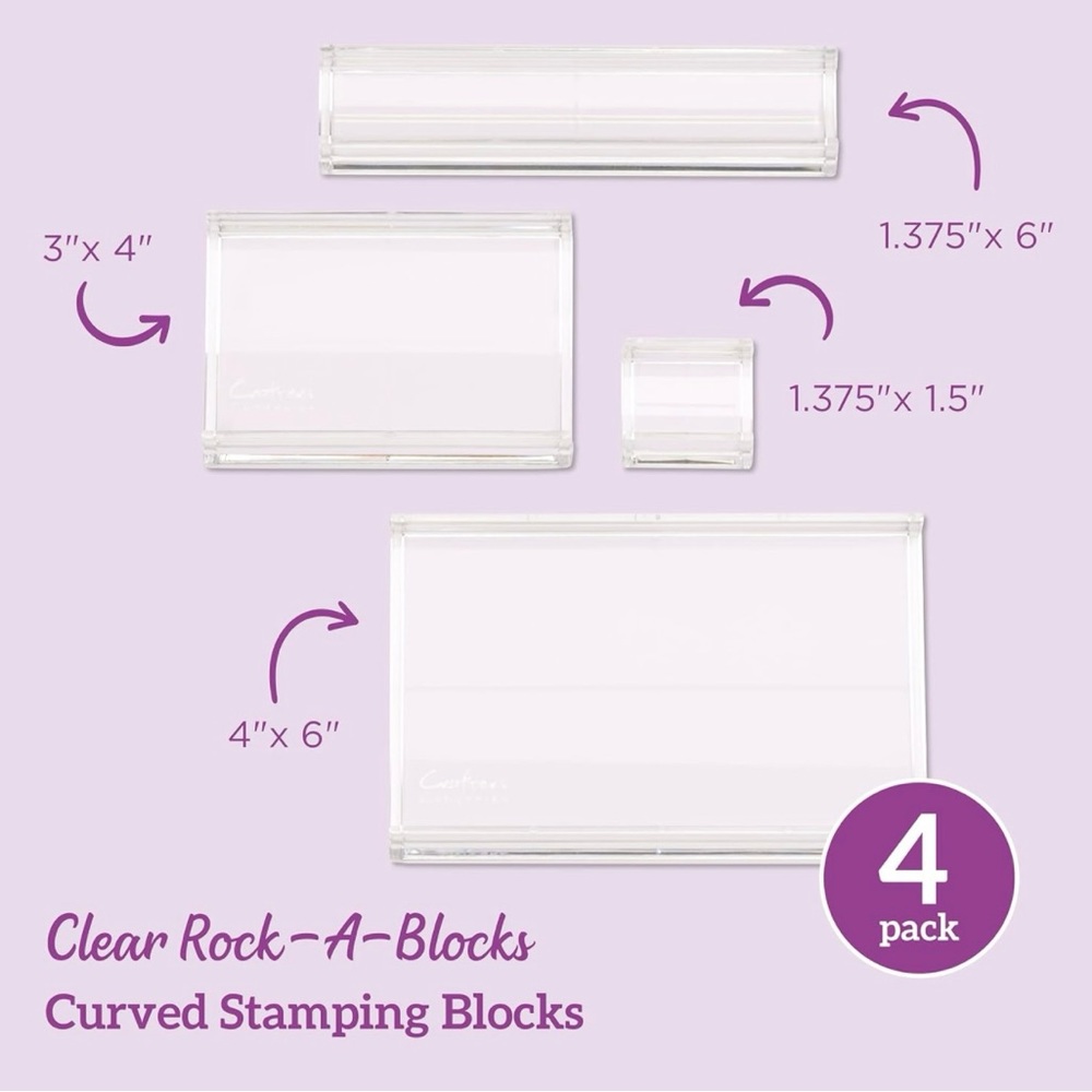 Crafter's Companion ROCK-A-BLOCK stamping Tools 4 pcs - Picture 3 of 7